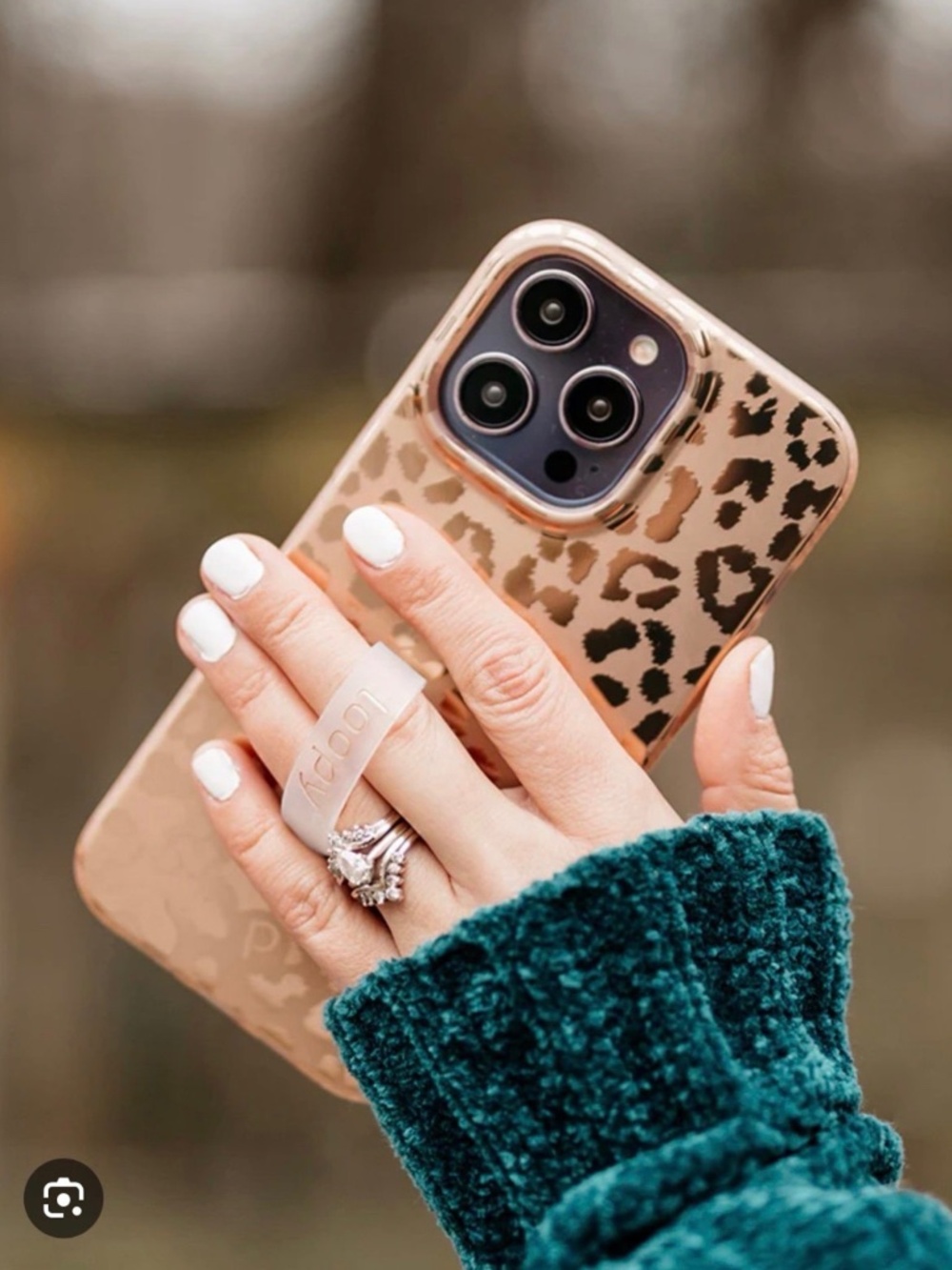 Loopy iPhone 14 Plus Gold Leopard